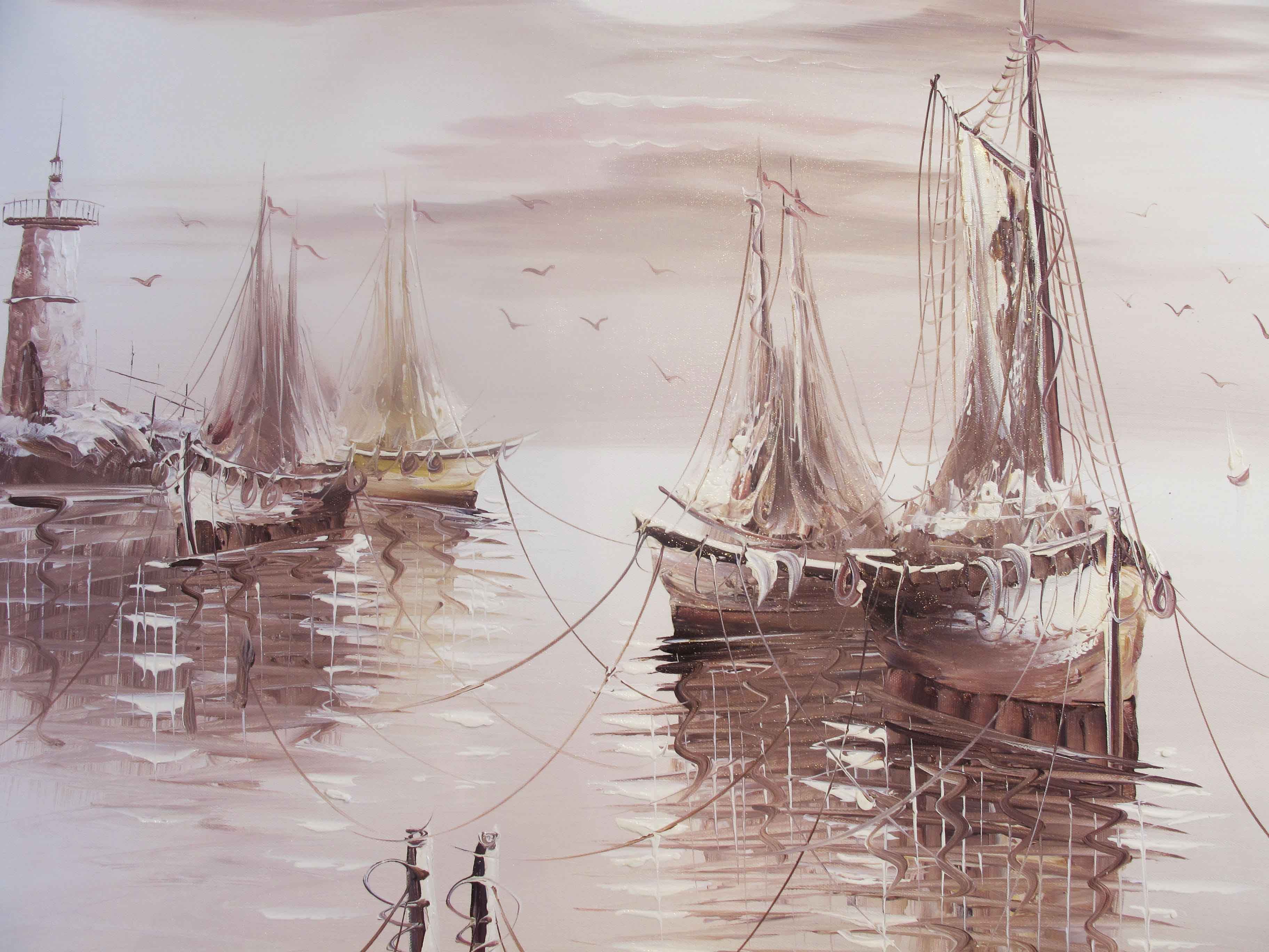 王琪《港湾》 布面油画