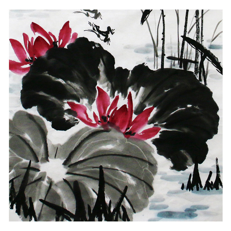 郑正《荷乡》 91岁高龄 师从著名国画家萧龙士