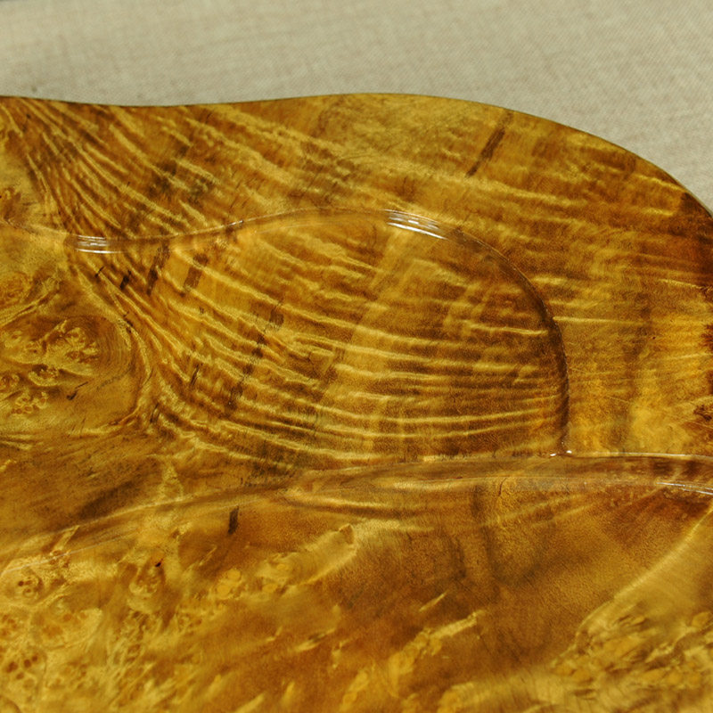 缅甸三大国宝之一黄金樟茶盘 满瘤花