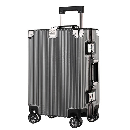 仕嘉袋鼠新款行李箱拉杆箱女24铝框旅行箱26万向轮男密码箱20寸28