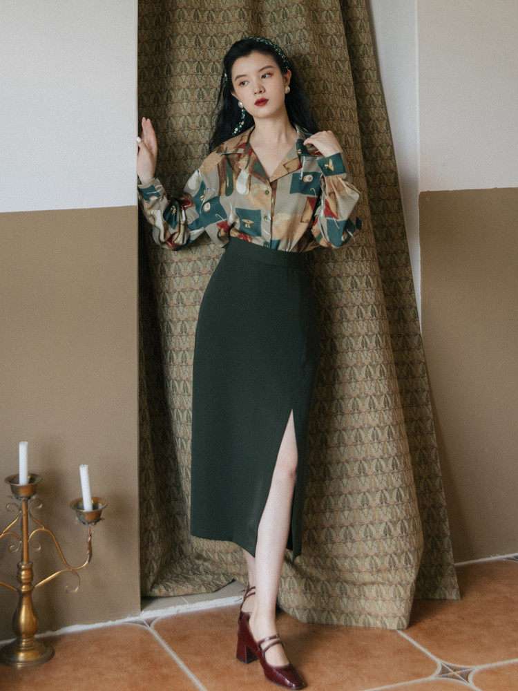 港风套装女复古chic女装80年代怀旧服装90秋装搭配连衣裙春两件套