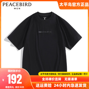 【商场同款】太平鸟男装 2024年新款宽松圆领短袖T恤男B1DAD1G02