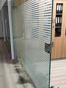 静电免胶办公室玻璃贴膜窗户阳台透光半透明玻璃贴纸磨砂条纹装饰