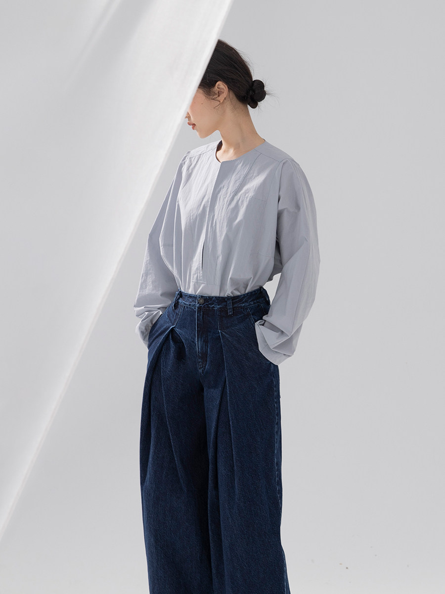 复古连袖设计 显肩窄 | 双层门襟衬衣 可休闲可通勤 首批现货