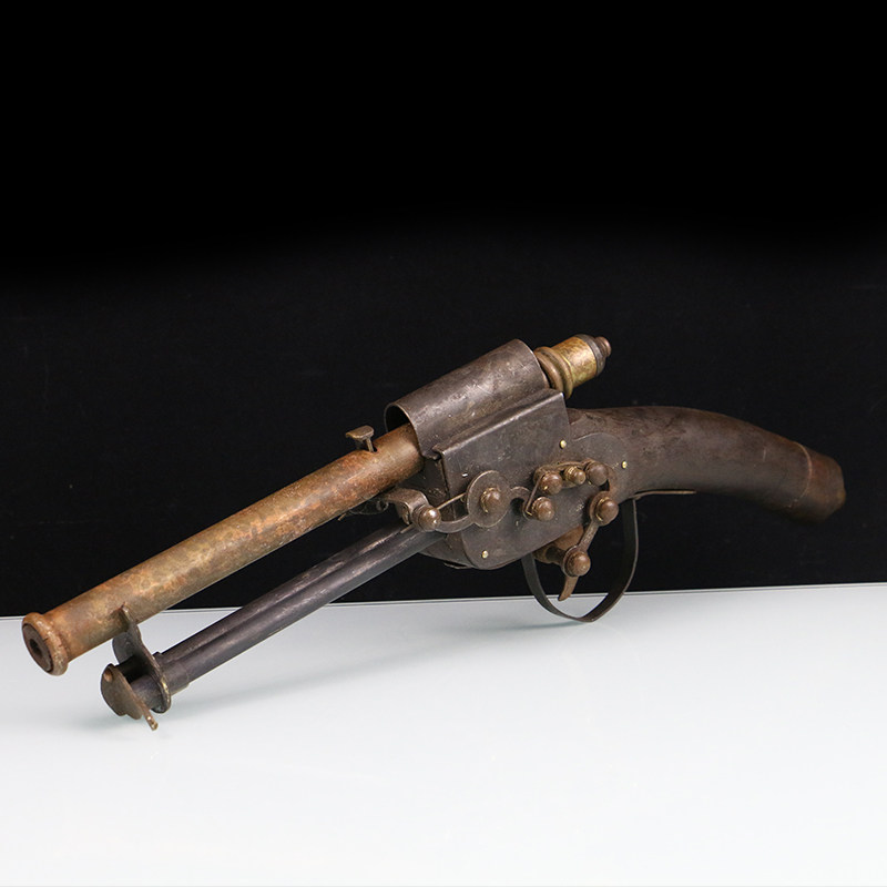 仿古铜枪摆件把玩镇宅复古客厅房间办公室收藏高档装饰品工艺品