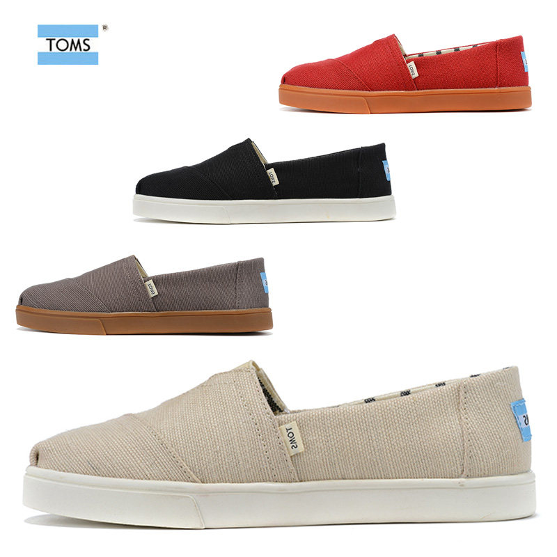 代购toms帆布鞋2021新款潮平底女鞋百搭套脚懒人一脚蹬男鞋休闲鞋