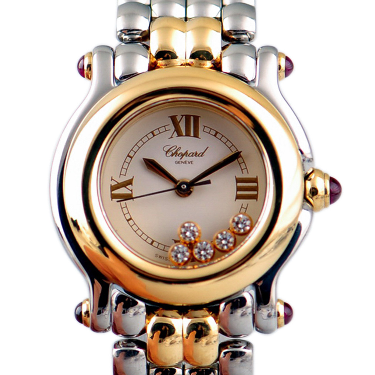 [9.5新]萧邦18k金圈石英女表