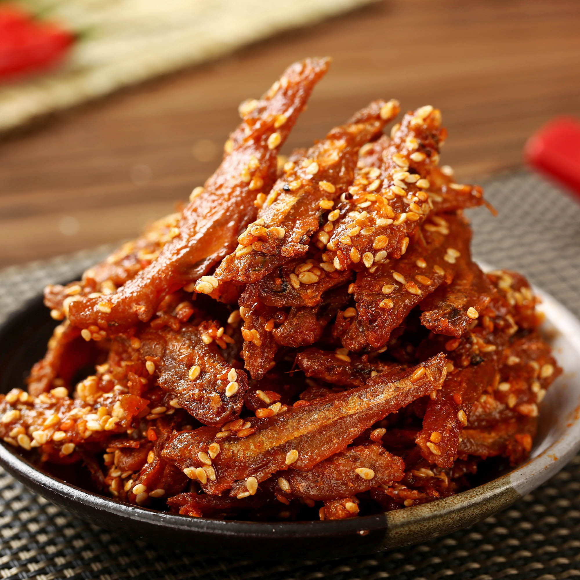 芝麻香辣小鱼仔香酥小银鱼丁香鱼香辣鱼