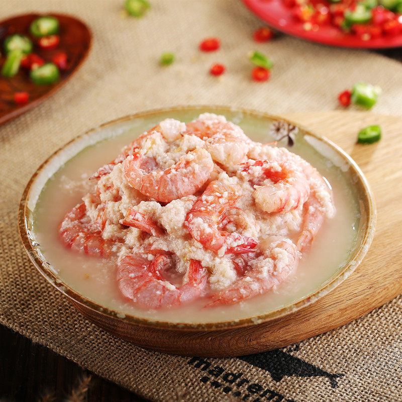 热销醉虾_品三江 酒酿糟虾 去头醉虾 农家下饭菜 酒糟红头虾即食500g