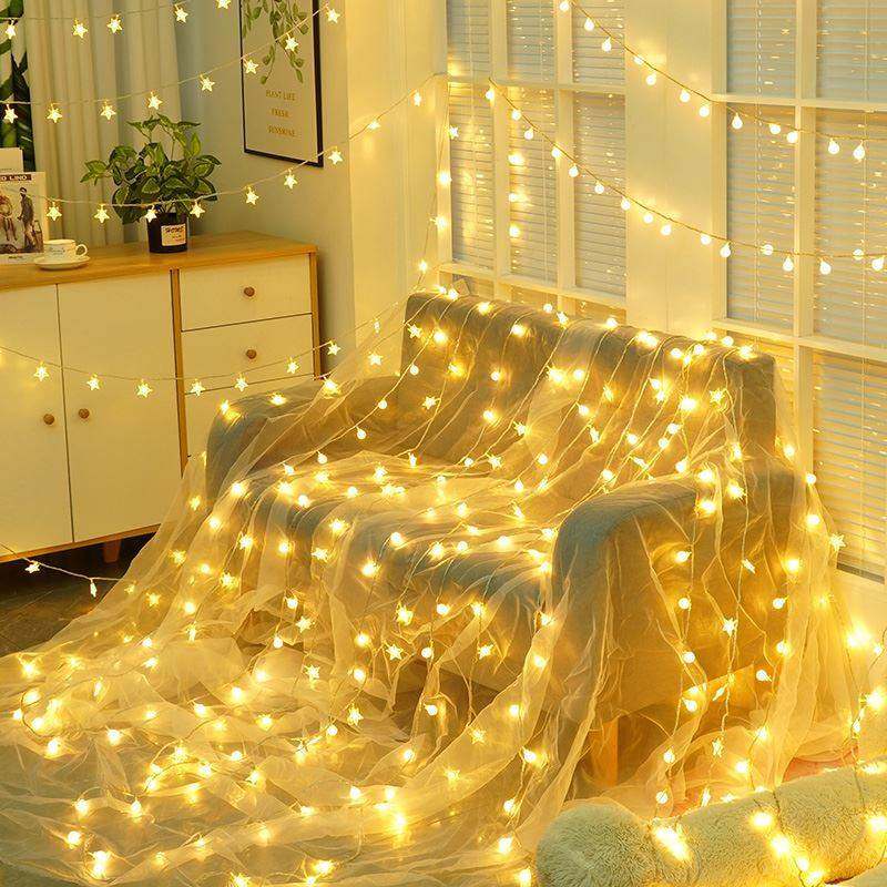 星星灯氛围卧室圣诞节装饰房间生日布置led小彩灯闪灯串灯满天星