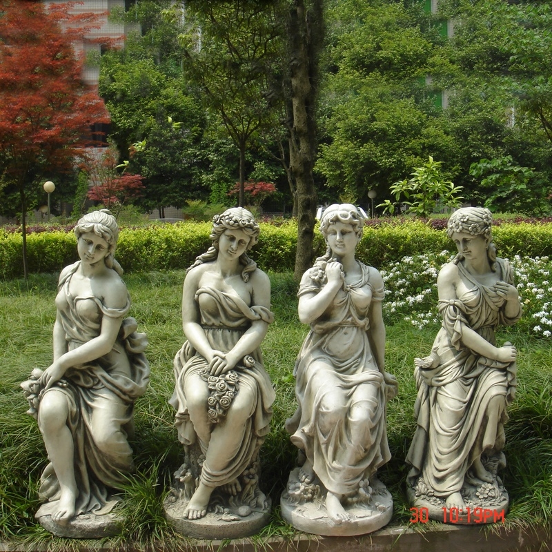 欧式庭院家居装饰工艺品坐姿少女人物雕塑大厅过道玻璃钢摆件摆设