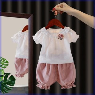 新品巴拉巴拉女童夏装套装2024夏季薄款婴儿洋气两件套中小童夏装