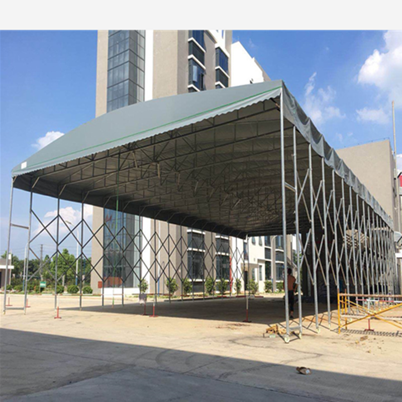 南京遮阳蓬可移动伸缩折叠雨篷安装加工厂家大型电动收缩推拉雨棚