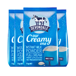 Devondale德运全脂高钙成人奶粉青少年儿童学生孕妇营养奶粉1KG*4