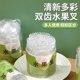 一次性水果叉竹节纹加厚多功能家用透明蛋糕叉透明塑料点心叉子
