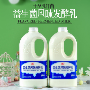 光明酸奶大桶益生菌风味发酵乳1.25kg/桶原味桶装酸奶网红奶
