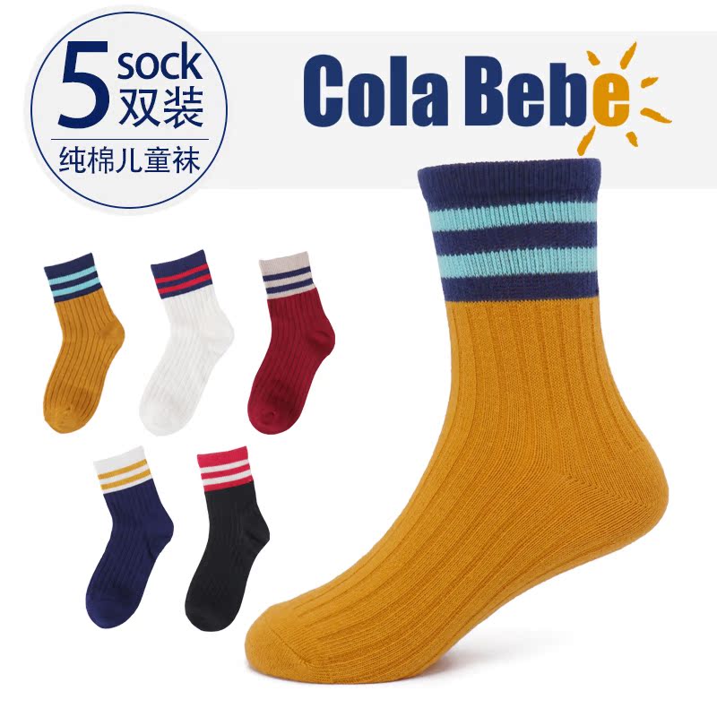cola bebe秋冬款童袜 中筒袜 条纹 卡通图案在类目 童装/婴儿装/亲子装, 儿童袜子(0-16岁)中 - 来自Buy2taobao.com提供专业的淘宝代购服务