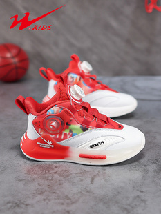 双星儿童篮球鞋男童秋冬季2023新款小学生运动球鞋男孩皮面鞋子女