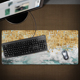 中国风个性金色耐磨防水超大鼠标垫锁边加长大号厚笔记本办公桌垫