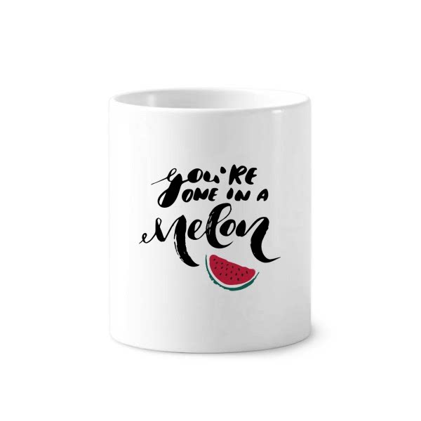 你是甜蜜英文手写艺术陶瓷刷牙杯子笔筒白色笔筒