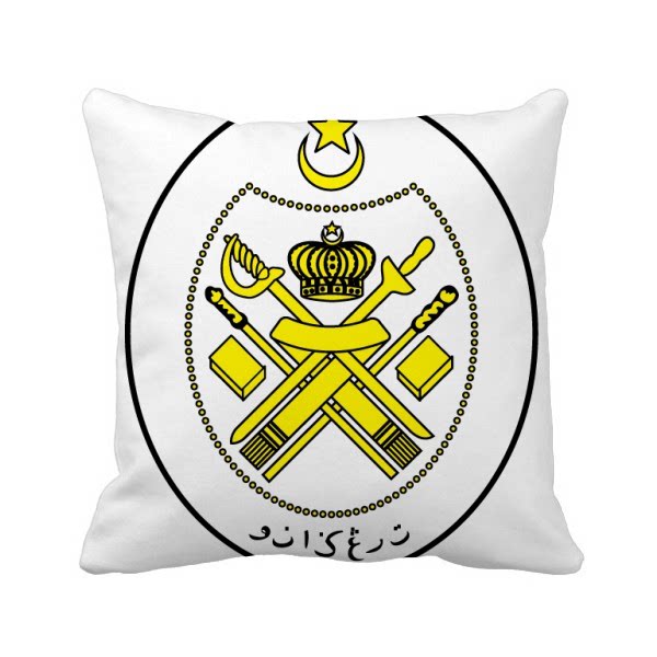 马来西亚亚洲国徽方形抱枕沙发靠垫双面含芯礼物动漫毛绒