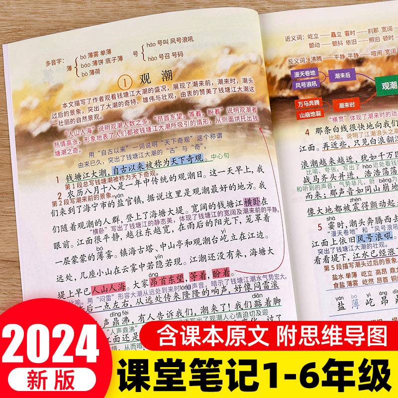 2024新版课堂笔记一年级二年级三年级四年级五六年级下册语文数学英语人教版下课本教材黄冈学霸笔记随堂笔记预习语数英人教部编版