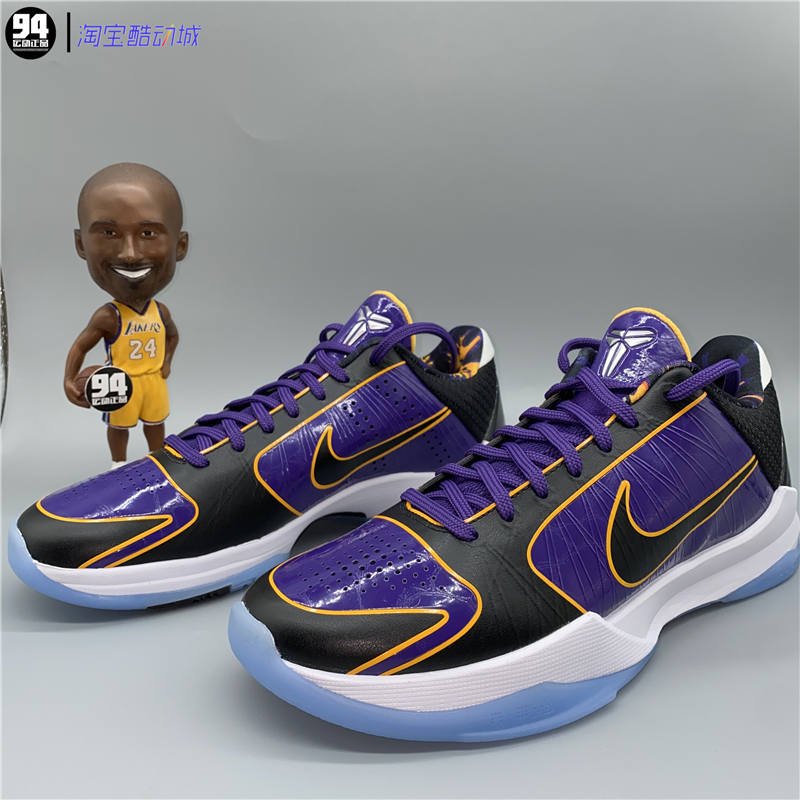 nike zoom kobe 5 zk5 湖人 五冠王紫金科比5代篮球鞋 cd4991-500
