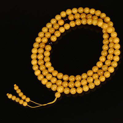 和平寺 佛教七宝108颗蜜蜡佛珠 念珠 佛法加持