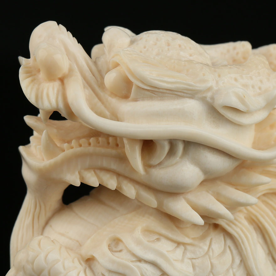 和平寺 猛犸象牙摆件 麒麟送宝 辈辈如意 佛法加持