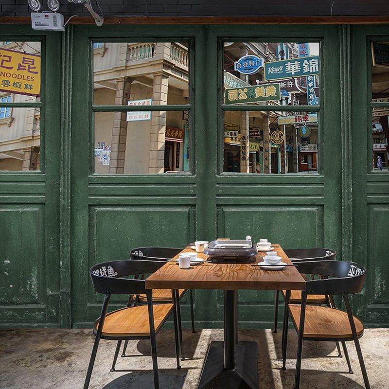 一折复古怀旧港式茶餐厅壁纸