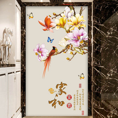 中国风墙贴纸温馨卧室玄关创意贴纸 中式书房客厅电视背景钱贴画