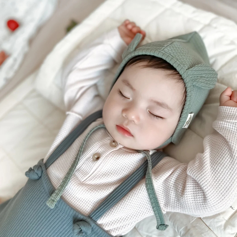 韩版宝宝帽子春秋薄款护耳套头帽婴幼儿卡通洋气包头帽婴儿胎帽
