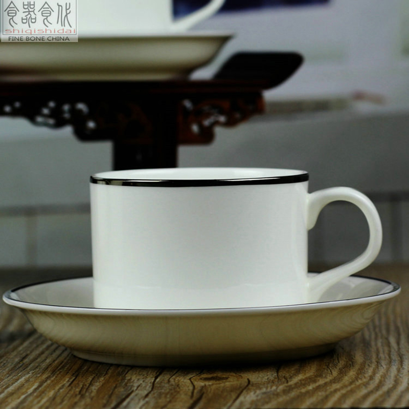 骨瓷欧式银边咖啡杯简约办公下午茶杯家用红茶杯6件套咖啡具带架在类目 餐饮具, 咖啡器具, 咖啡杯中 - 来自Buy2taobao.com提供专业的淘宝代购服务