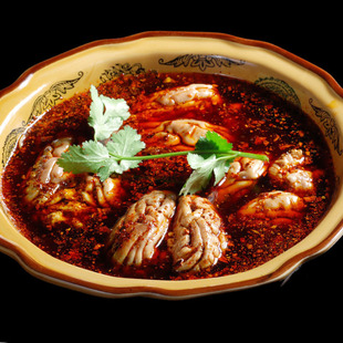 四川特色小吃香辣脑花2副4个麻辣烧烤猪脑红油冒脑花熟食 包邮