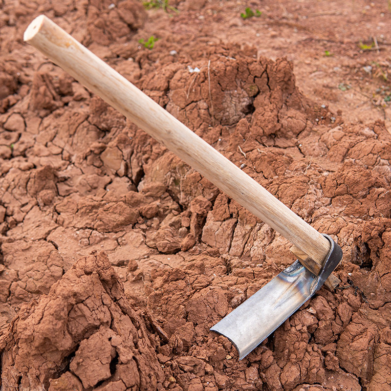 锰钢园艺锄头翻地挖笋神器小锄头种菜种地农具工具老式锻打不锈钢