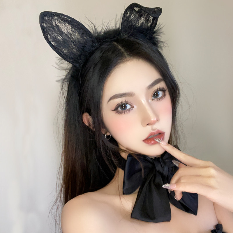 蕾丝猫耳朵发箍