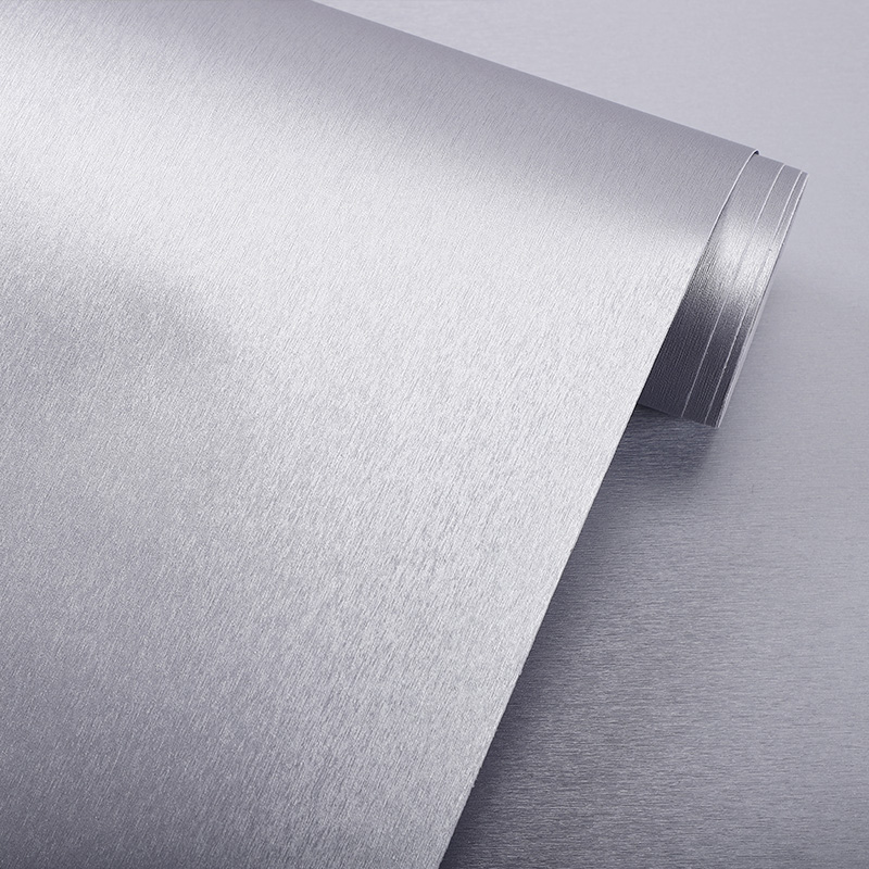 银色金属拉丝贴纸自粘墙纸洗衣机橱柜空调柜机电器电梯门装饰翻新