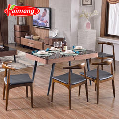 北欧小户型实木餐桌椅组合现代简约6人长方形饭桌日式餐厅家具