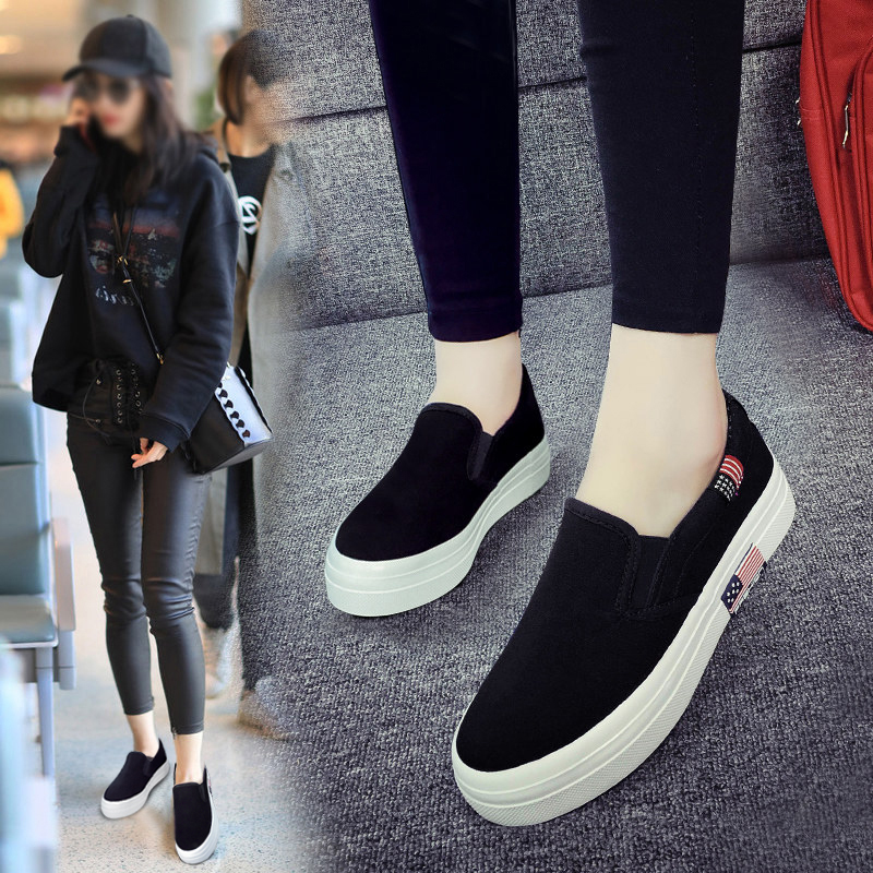 2019 Spring new pattern White canvas shoes Korean Edition Versatile A pedal student Flat bottom leisure time Lazy man Cloth shoesin the Women's Shoes, Canvas shoes category - from Buy2taobao.com to provide professional Taobao agent buy service