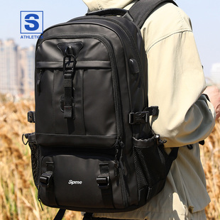 新款男款商务大容量可扩容60L旅游背包防水电脑包运动旅行双肩包