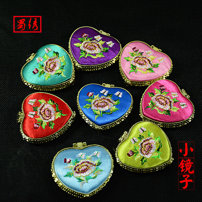 蜀绣小镜子 特色出国小礼品 送老外朋友 成都特色|msdalam kategori rumah Fabrik, sulaman Kit, Shu sulaman - dari Buy2taobao.com untuk memberikan perkhidmatan ejen Taobao profesional membeli