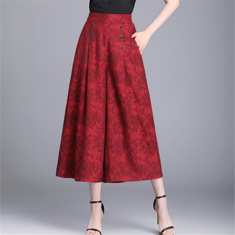 香云纱阔腿裤女装清仓特价正品真丝桑蚕丝裤裙高端品牌夏大脚裤子