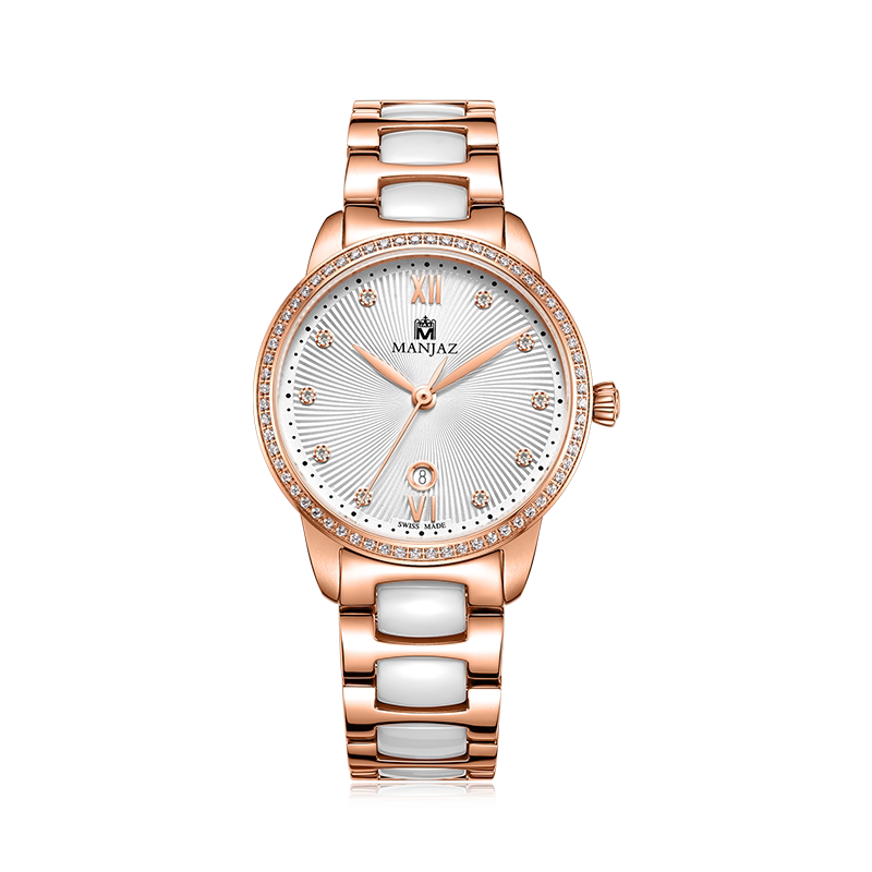 瑞士名爵manjaz 官方正品简约石英女表 高雅商务石英手表女腕表