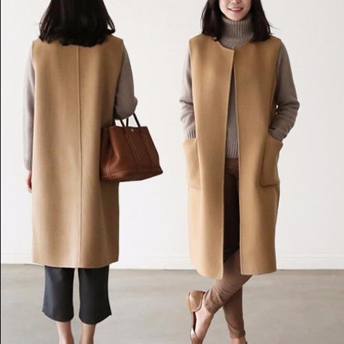 大码毛呢马甲女胖mm200斤