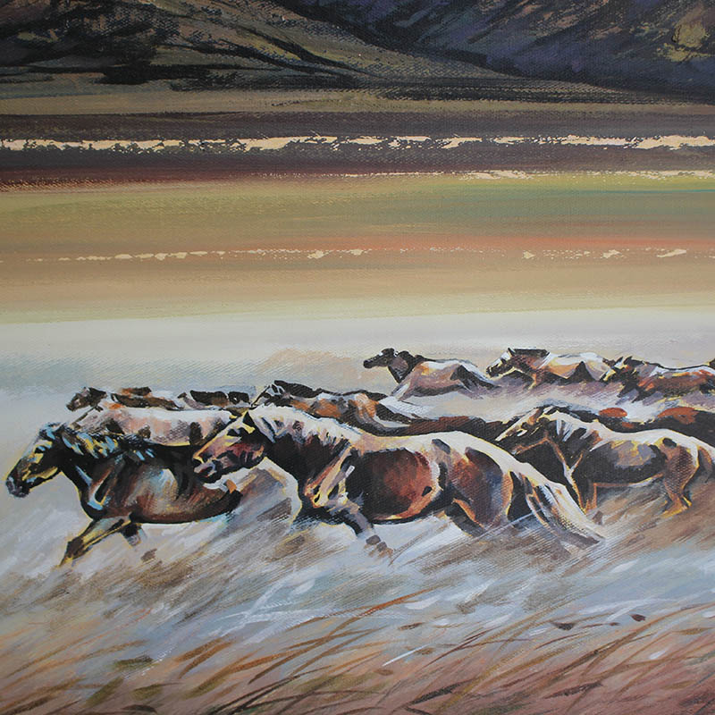 (蒙古国)吉日嘎楞《群马奔腾》