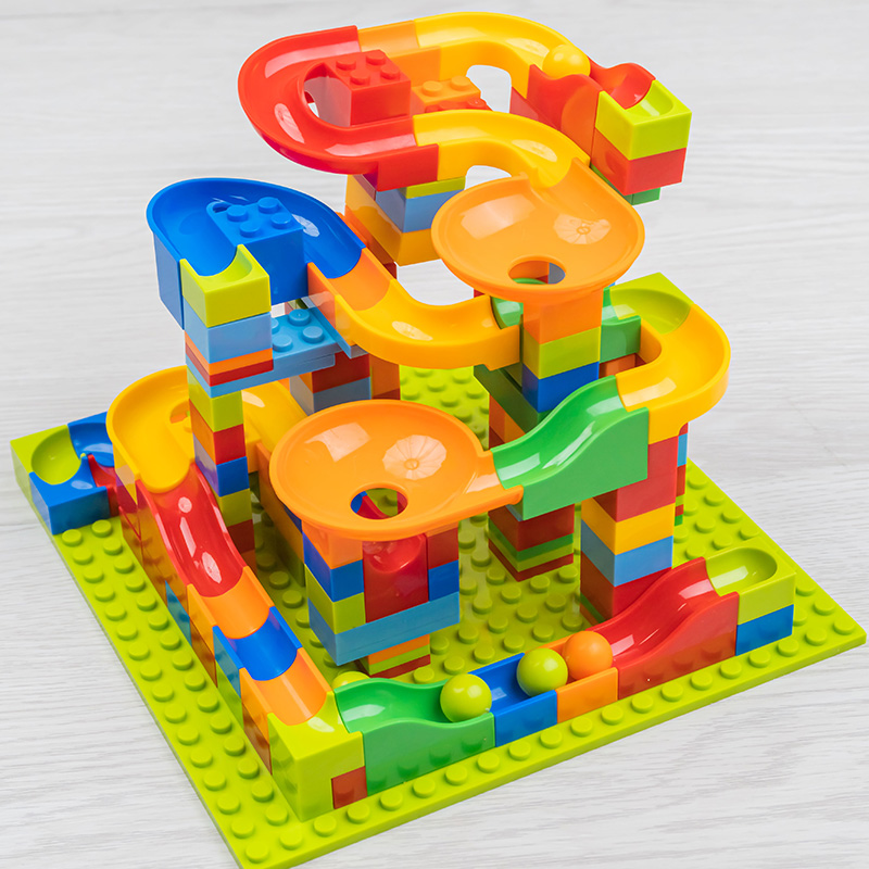 兼容乐高儿童积木拼装百变轨道益智玩具大颗粒滑道智力拼插