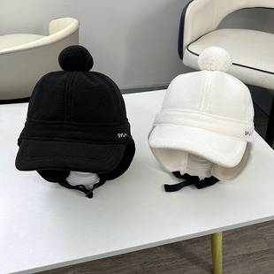 新款冬季中大童护耳保暖鸭舌帽出游韩版时尚男女儿童毛呢雷锋帽子