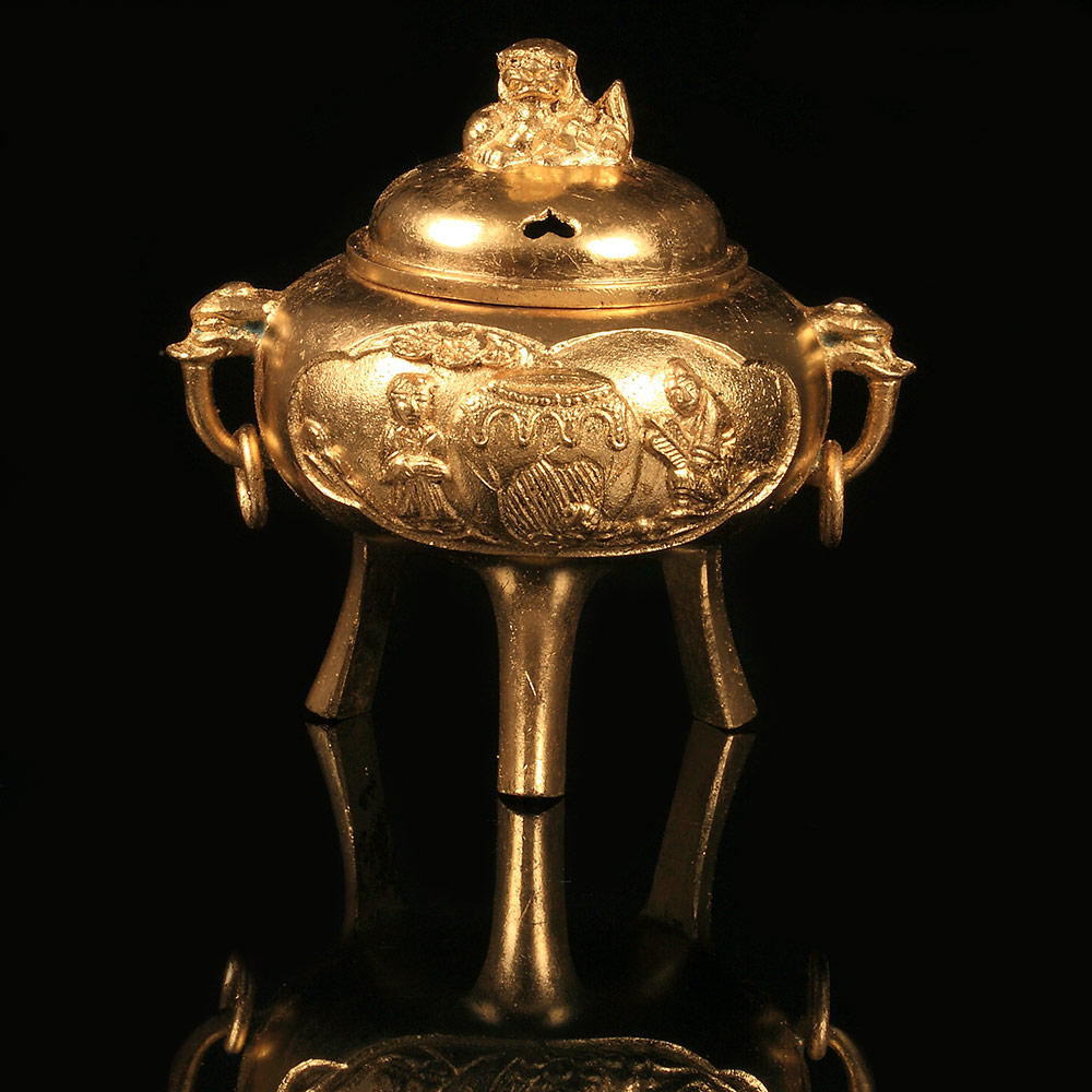 景德禅寺贴金香炉