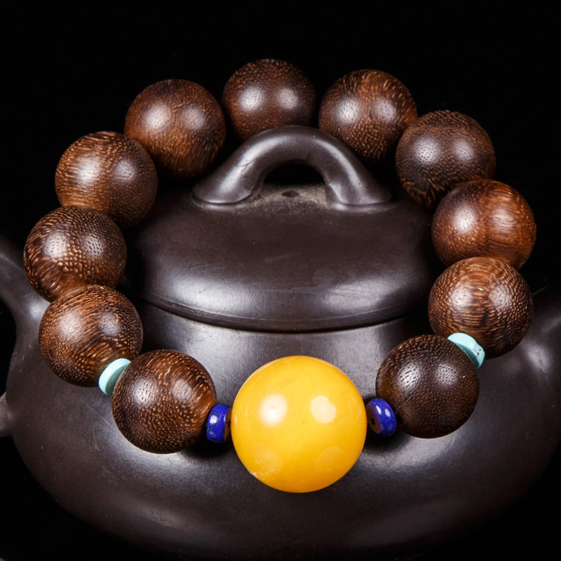 景德禅寺沉香配蜜蜡手串