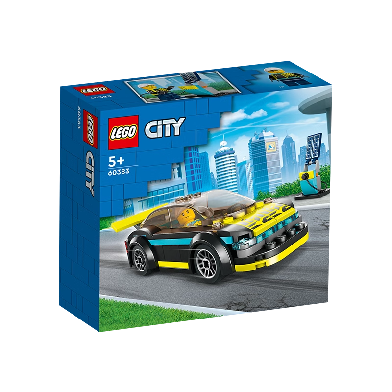 LEGO乐高 60383城市组系列绿色动力跑车 益智男女生拼装积木
